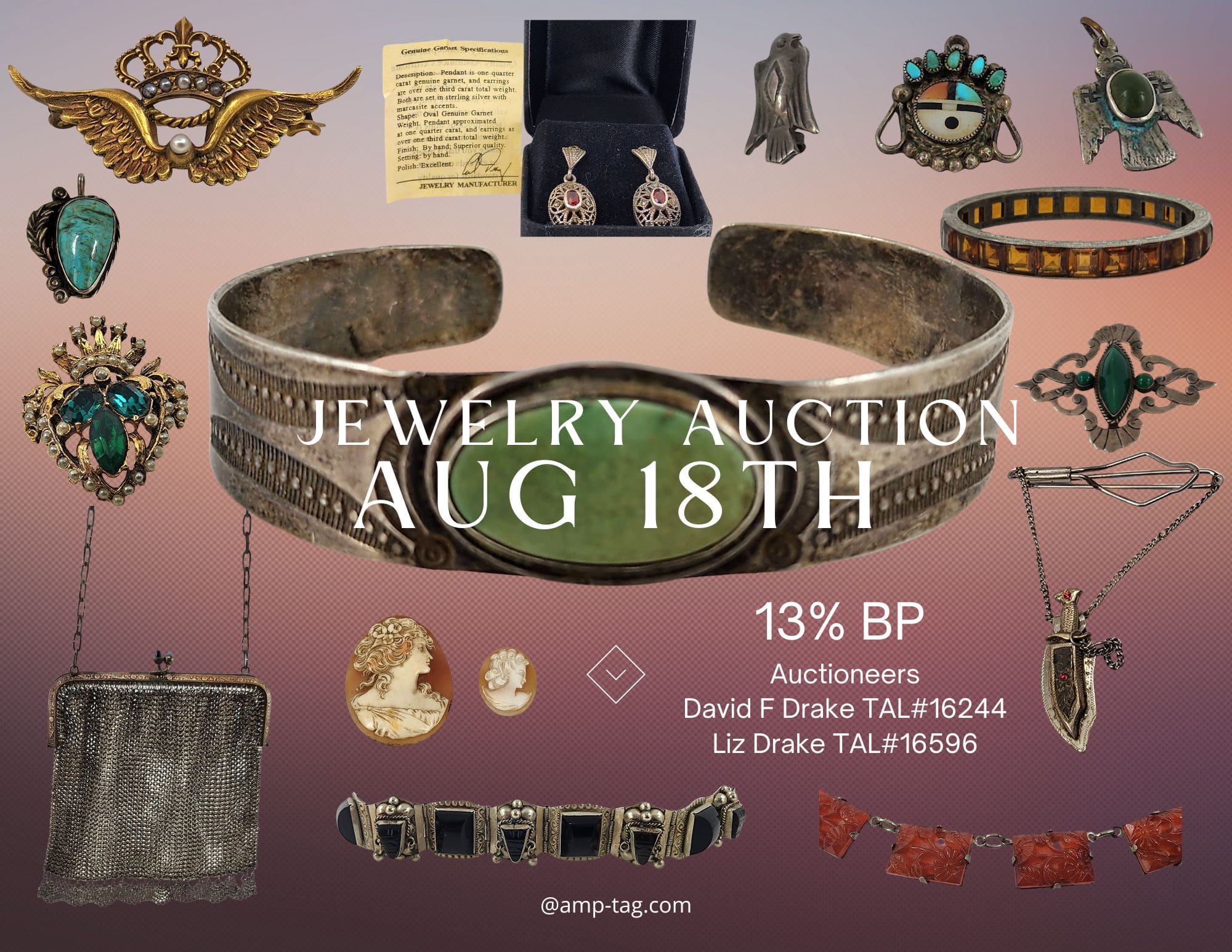 online jewelry auction estate vintage antique and fine costume